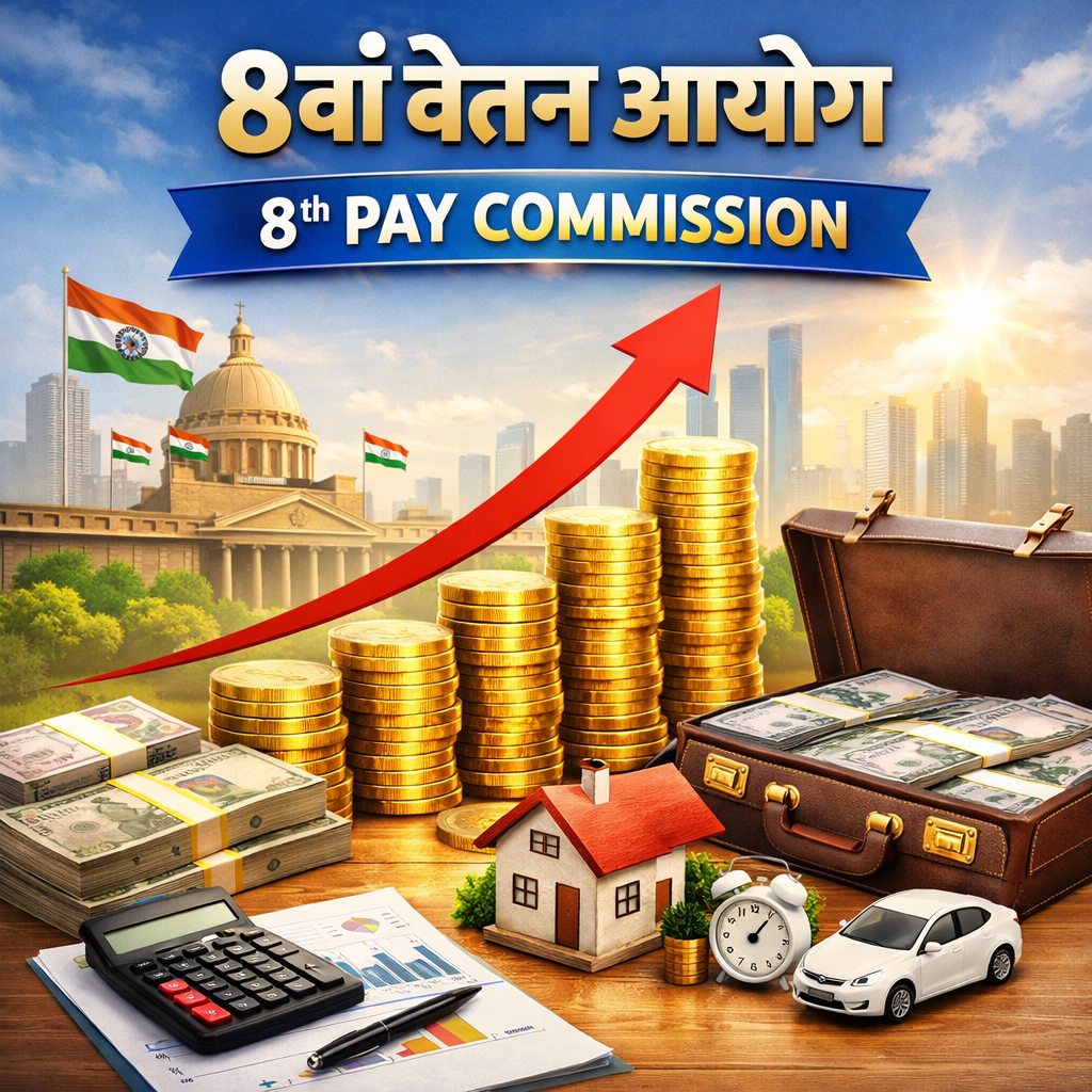 🇮🇳 8th Pay Commission: पूरी जानकारी, संभावित सैलरी स्ट्रक्चर, फिटमेंट फैक्टर, टेबल, FAQ और भविष्य की संभावनाएँ (2026–2036)
